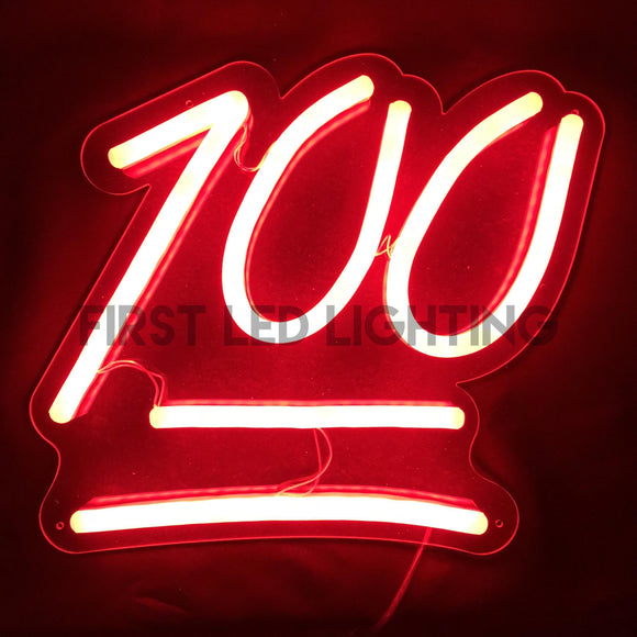 100 Emoji - NeonFX Sign-First LED Lighting Center