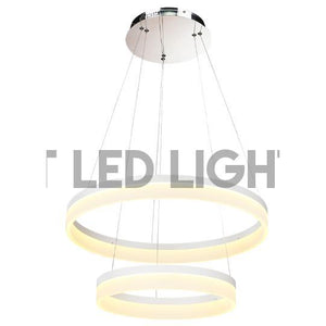 2-Ring LED Pendant Chandelier - 5602-2-First LED Lighting Center