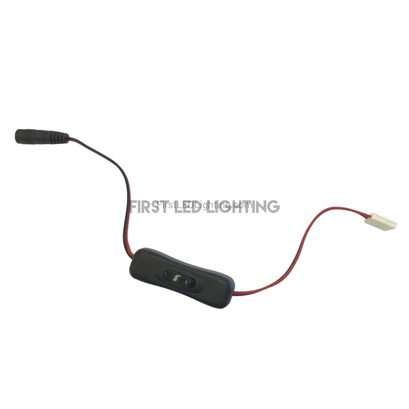 DC Power Connector to Clip with In-Line Power Switch-First LED Lighting Center