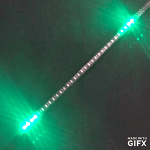 30cm LED Flashing Flex Strip - GREEN