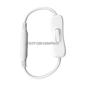 In-Line DC Connector On Off Switch - White-First LED Lighting Center