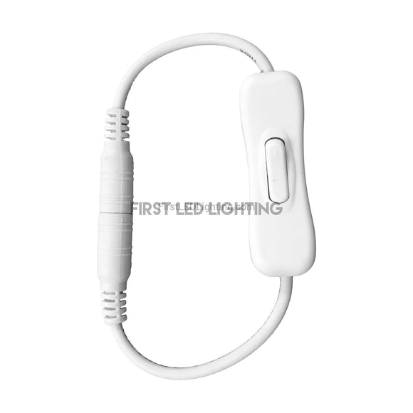In-Line DC Connector On Off Switch - White-First LED Lighting Center