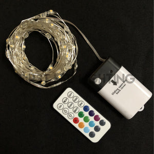 RGB WW Color Changing Copper String LED - AA Battery - Remote-First LED Lighting Center